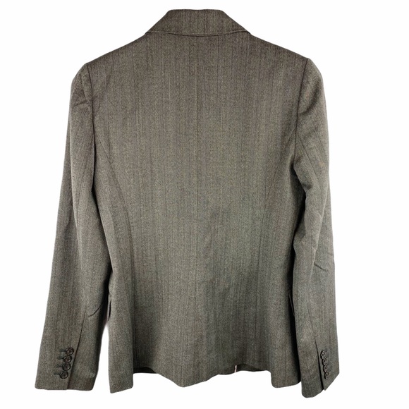 JCREW Puffy Sleeve Wool Blazer Jacket Grey Taupe 6 - Picture 5 of 8